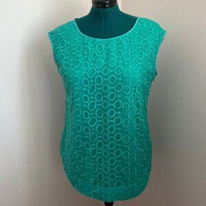 NWT Ann Taylor Embroidered Sleeveless Top